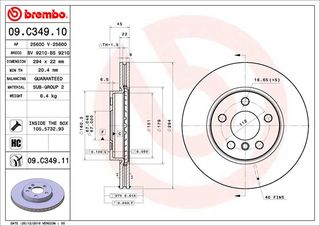 Δισκόπλακα BREMBO 09C34911