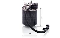 Φίλτρο καυσίμου MANN-FILTER WK82018 για Mercedes-Benz Sprinter Van 2100cc D 129ps 2006- OM 646.986 6510901552 6510902952 A6510901552 A6510902952