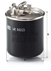 Φίλτρο καυσίμου MANN-FILTER WK84223x για Mercedes-Benz E-Class W211 2100cc D 163ps 2003-2008 OM 646.821 05117492AA 05175429AB 71775532 K05117492AA K05175429AB 6420920101 6420920501 6420920701 64609002