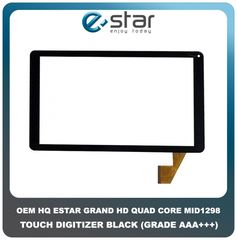OEM Tablet Estar Grand HD Quad Core MID1298 MID 1298 Touch Screen Digitizer Μηχανισμός Αφής Τζάμι Black Μαύρο