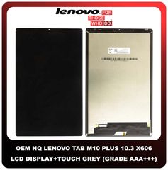 OEM Lenovo Tab M10 Plus 10.3 M 10 Plus 10,3'' Inches Smart Tab M10 FHD Plus (TB-X606, TB-X606F) IPS LCD Display Assembly Screen Οθόνη + Touch Screen Digitizer Μηχανισμός Αφής Iron Grey Γκρι