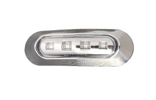 Φως πλευρικής σήμανσης με 4 SMD LED με στεφάνι χρωμίου Λευκό 12V