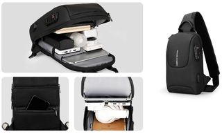 MARK RYDEN τσάντα Crossbody (χιαστή) CRYPTO model, αδιάβροχη, μαυρο