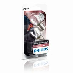 PHILIPS P21W 12V 21W BA15s VisionPlus + 60% Περισσ.Φως (12498VPB2) 2τμχ