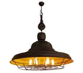 HL-300W-6P DRONE BROWN RUSTY & YELLOW PENDANT HOMELIGHTING 77-3215