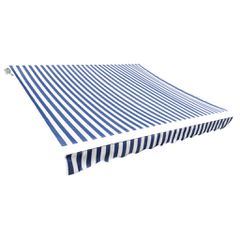 vidaXL Τεντόπανο Μπλε & Λευκό 3 x 2,5 μ. Καραβόπανο (Χωρίς Πλαίσιο)