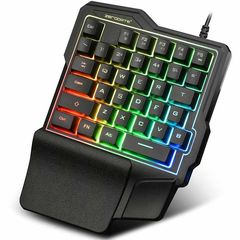 Φορητό Gaming Πληκτρολόγιο RGB One Handed USB με Πολύχρωμο Φωτισμό LED - Single Hand Keyboard
