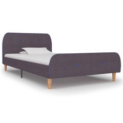 vidaXL Πλαίσιο Κρεβατιού Χρώμα Taupe 90 x 200 εκ. Υφασμάτινο