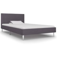 vidaXL Πλαίσιο Κρεβατιού Γκρι 90 x 200 εκ. Υφασμάτινο