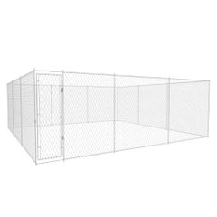 vidaXL Κλουβί Σκύλου Εξωτερικού Χώρου 570x570x185 εκ. Γαλβαν. Ατσάλι