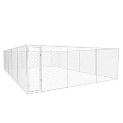 vidaXL Κλουβί Σκύλου Εξωτερικού Χώρου 950x570x185 εκ. Γαλβαν. Ατσάλι