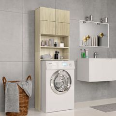 vidaXL Ντουλάπι Πλυντηρίου Χρώμα Sonoma Δρυς 64x25,5x190εκ Επεξ. Ξύλο