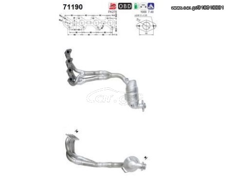 ΚΑΤΑΛΥΤΗΣ MERCEDES-BENZ A CLASS A 140/160/190 1997-2004 KARALOIZOS exhaust