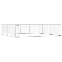 vidaXL Κλουβί Σκύλου Εξωτερικού Χώρου 760x760x185 εκ. Γαλβαν. Ατσάλι