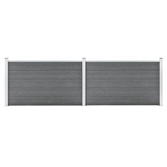 vidaXL Πάνελ Περίφραξης Γκρι 353 x 106 εκ. από WPC