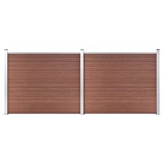 vidaXL Σετ Πάνελ Περίφραξης Καφέ 353 x 146 εκ. από WPC