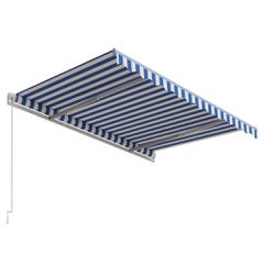 vidaXL Τέντα Συρόμενη Αυτόματη Μπλε / Λευκό 300 x 250 εκ.-thumb-4