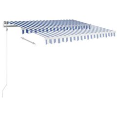 vidaXL Τέντα Συρόμενη Αυτόματη Μπλε / Λευκό 300 x 250 εκ.-thumb-2