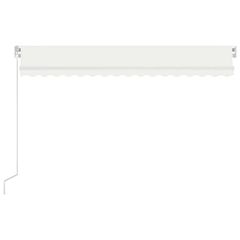 vidaXL Τέντα Συρόμενη Χειροκίνητη με LED Κρεμ 400 x 300 εκ.-thumb-2