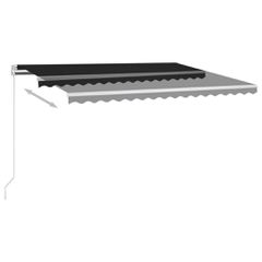 vidaXL Τέντα Συρόμενη Χειροκίνητη Ανθρακί 400 x 350 εκ.-thumb-3