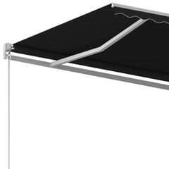 vidaXL Τέντα Συρόμενη Χειροκίνητη Ανθρακί 400 x 350 εκ.-thumb-4