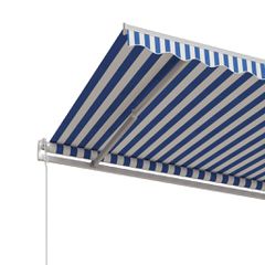 vidaXL Τέντα Συρόμενη Αυτόματη Μπλε / Λευκό 450 x 350 εκ.-thumb-4