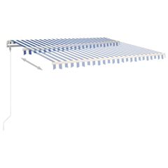 vidaXL Τέντα Συρόμενη Αυτόματη Μπλε / Λευκό 450 x 350 εκ.-thumb-2