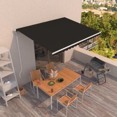 vidaXL Τέντα Συρόμενη Αυτόματη Ανθρακί 450 x 350 εκ.