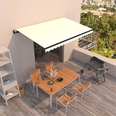 vidaXL Τέντα Συρόμενη Αυτόματη Κρεμ 450 x 350 εκ.
