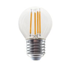 Διακοσμητική λάμπα led filament Ε27 4W 230V 2700k θερμό λευκό φως 480 lumen σφαιρική G45 διάφανη