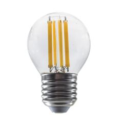 Διακοσμητική λάμπα led filament Ε27 7W 230V 2700k θερμό λευκό φως 880 lumen σφαιρική G45 διάφανη