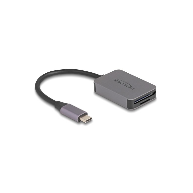 DELOCK card reader 91009 για SD & micro SD, USB-C, 5 Gbps, γκρι