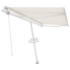 vidaXL Τέντα Αυτόματη Ανεξάρτητη Κρεμ 450x350 εκ.-thumb-2