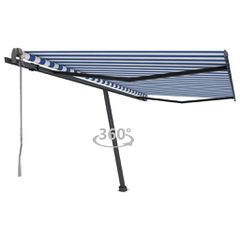 vidaXL Τέντα Αυτόματη Ανεξάρτητη Μπλε/Λευκό 400 x 300 εκ.