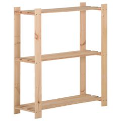 vidaXL Ραφιέρα 3 Επιπέδων 80 x 28,5 x 90 εκ. από Μασίφ Ξύλο Πεύκου