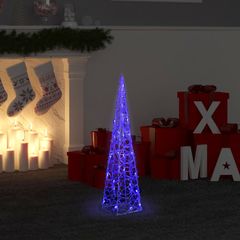 vidaXL Κώνος Διακοσμητικός LED Ακρυλικός Μπλε 60 εκ.