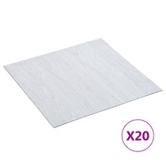 vidaXL Δάπεδο Αυτοκόλλητο Λευκό 20 τεμ. 1,86 μ² από PVC