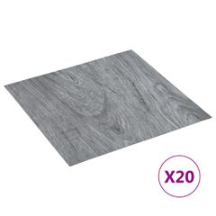 vidaXL Δάπεδο Αυτοκόλλητο Ανοιχτό Γκρι 20 τεμ. 1,86 μ² από PVC
