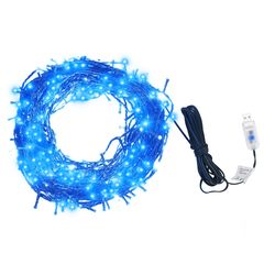 vidaXL Λαμπάκια με 400 LED και 8 Εφέ Φωτισμού Μπλε 40 μ.