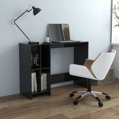 vidaXL Γραφείο Notebook Γυαλ. Μαύρο 102,5 x 35 x 75 εκ από Επεξ. Ξύλο