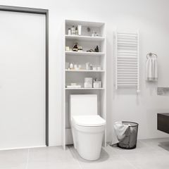 vidaXL Ντουλάπι Πλυντηρίου Λευκό 64 x 24 x 190 εκ.