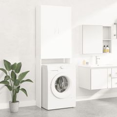 vidaXL Ντουλάπι Πλυντηρίου Λευκό 64 x 25,5 x 190 εκ.