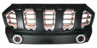 Κωδ.173385 ΔΙΑΚΟΣΜΗΤΙΚΗ ΜΑΣΚΑ FORD RANGER 15- (ΓΡΥΛΙΑ) ΜΕ LED DRL τηλ.210-6666146