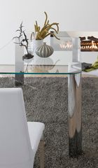 Τραπέζι Scott 125x125x76 - Varnished aluminium