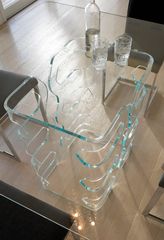 Τραπέζι Glenn 240x120x77 - Extralight clear curved glass