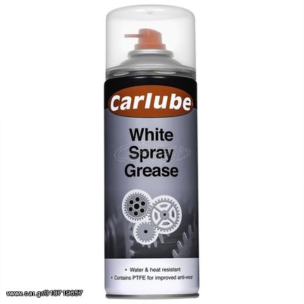 Κωδ.157272 CarPlan ΣΠΡΕΥ ΛΕΥΚΟΥ ΓΡΑΣΣΟΥ CARLUBE WHITE SPRAY GREASE 400ML τηλ.210-6666146