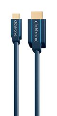 CLICKTRONIC καλώδιο HDMI σε USB Type-C 44930, 4K/60Hz, 3m, μπλε