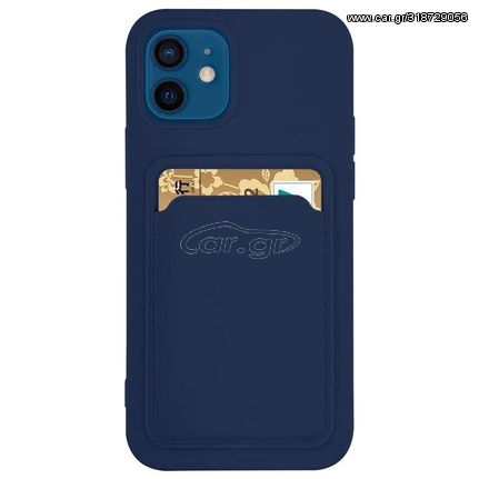 Card Case silicone wallet case with card holder documents for Samsung Galaxy S21+ 5G (S21 Plus 5G) navy blue