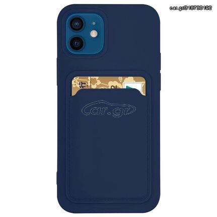 Card Case silicone wallet case with card holder documents for Xiaomi Redmi Note 10 5G / Poco M3 Pro navy blue