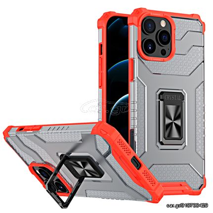 Crystal Ring Case Kickstand Tough Rugged Cover for iPhone 11 Pro red